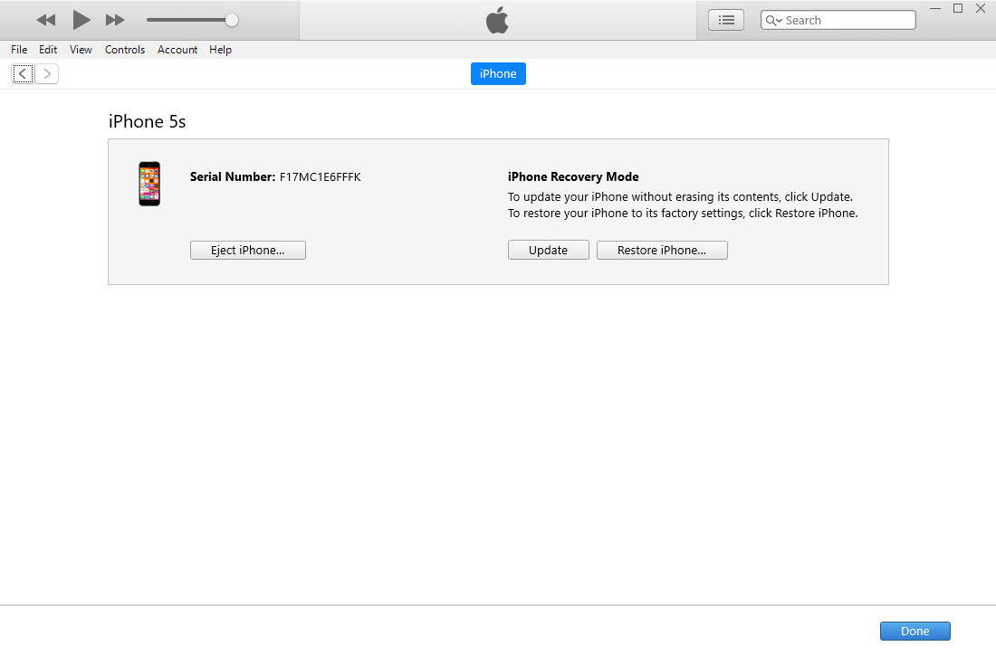 restore with itunes