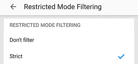 set up restricted mode on youtube app
