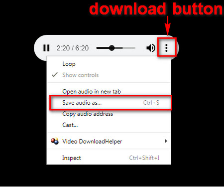 save audio as