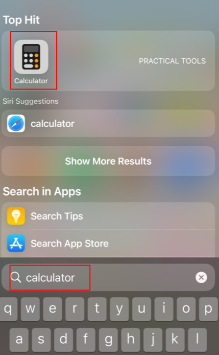 search for calculator