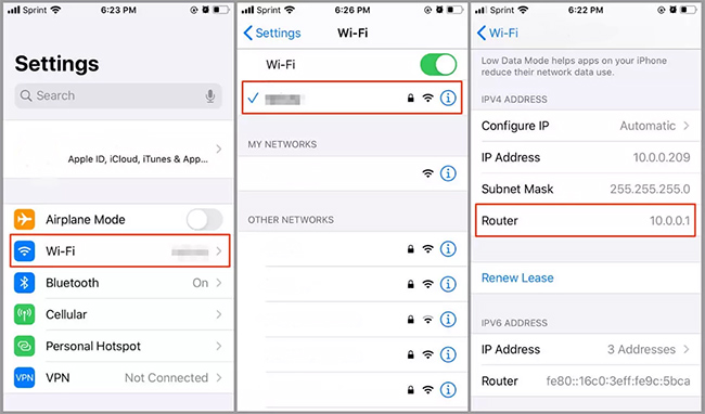 how to view wifi password on iphone with router settings