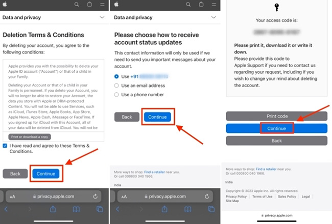 select receive account