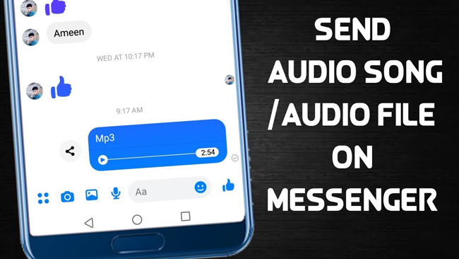 how to download a audio file on messenger