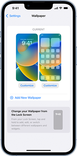 set a new wallpaper to fix iphone wallpaper disappeared 