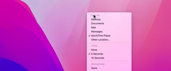 set save path on quicktime recorder tool