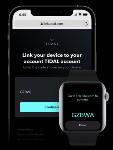 set up tidal on apple watch