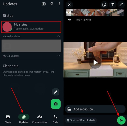 share youtube video to whatsapp status