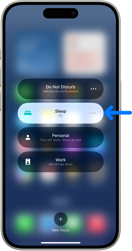 sleep mode control center