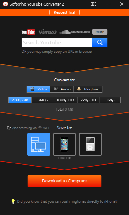 softorino converter interface