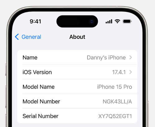 software version on iphone