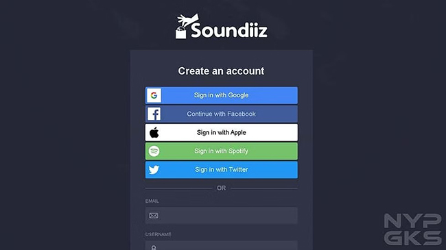 soundiiz register