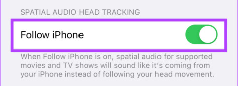 spatial audio head tracking