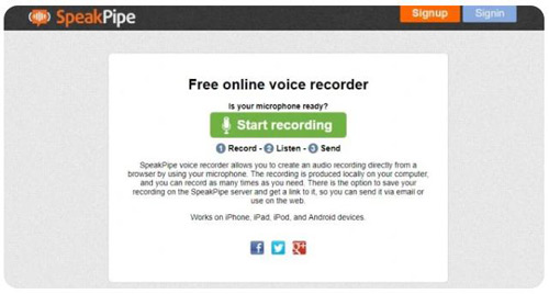 speakpipe free online voice recorder