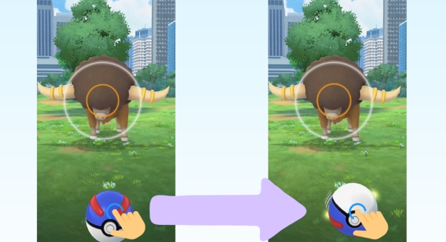active curveball in pokemon go by spining