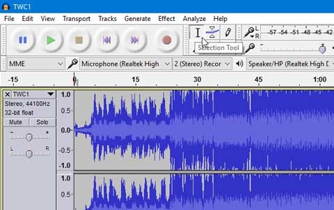 audacity split mp3 file into multiple tracks