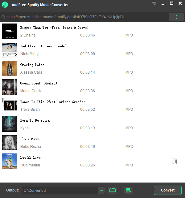 add spotify music to spotify downloader