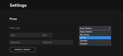 open spotify settings