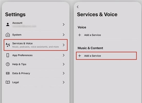 add amazon music to sonos on phone
