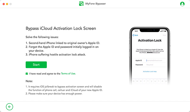 use ibypasser to bypass activation lock