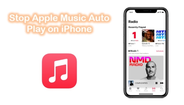 how to stop music from automatically playing on iphone