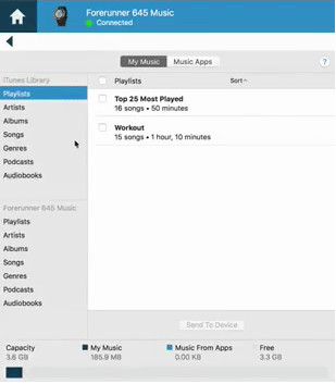 garmin 645 music itunes