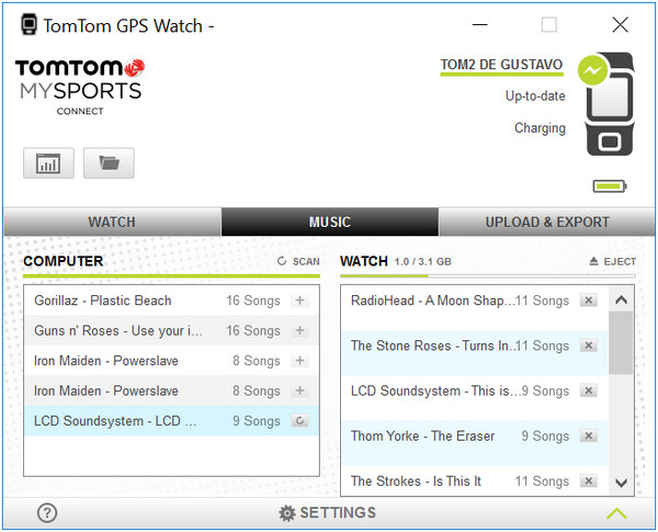 tomtom spark spotify