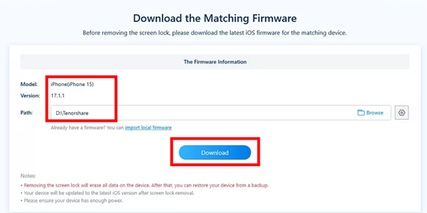 download firmware package