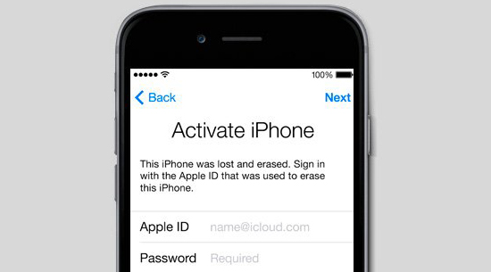 this iphone was lost and erased fix