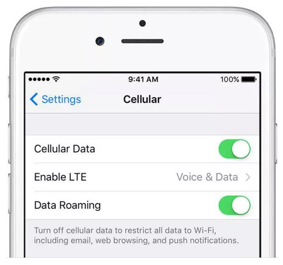 toggle cellular service to fix voicemails not showing up on iphone