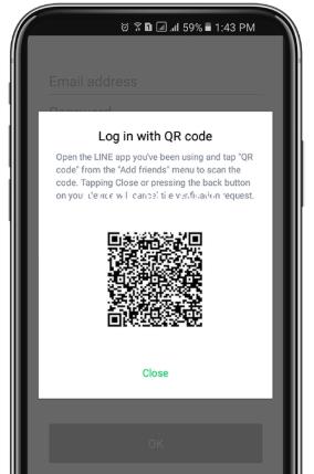 transfer line via qr code