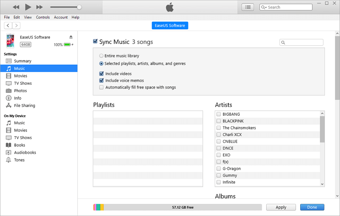 transfer youtube to aac audio to ios device