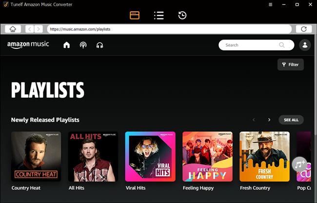 rip amazon music hd via tunelf amazon music converter