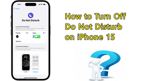 turn off do not disturb on iphone 15