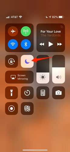 turn off do not disturb mode on iphone