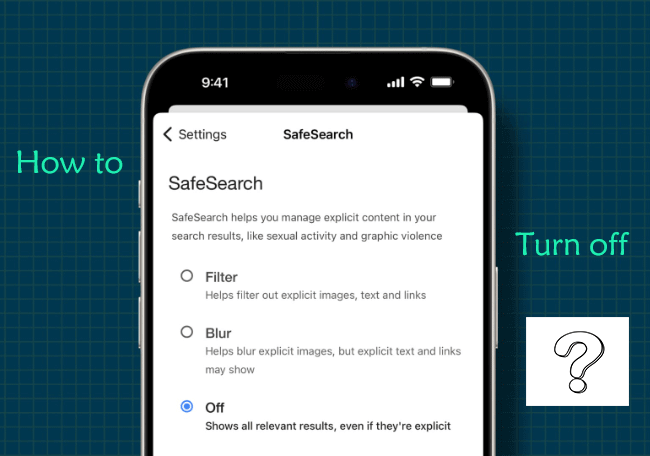 turn off safe search on iphone