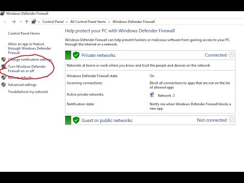 turn off windows defender firewall