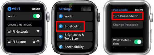 turn on bluetooth on apple watch