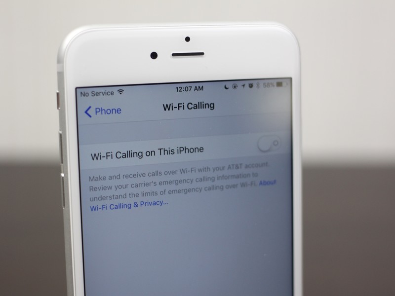 disable the wifi calling if cellular update failed