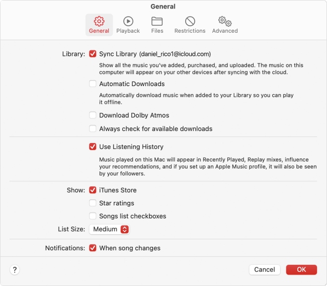 turn on sync library on mac