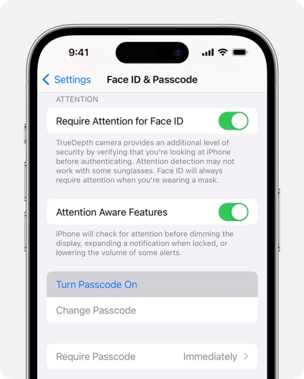 use iphone passcode