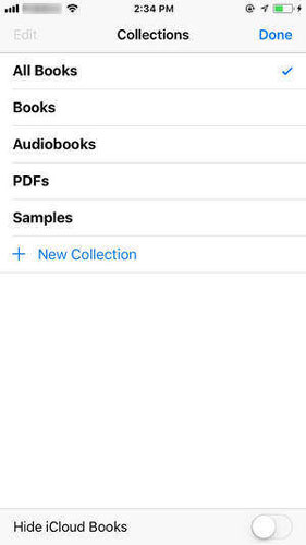 unhide icloud books