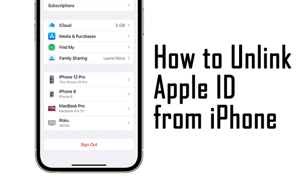 unlink apple id from iphone