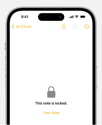 unlock a locked note