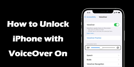 how to unlock iphone with voiceover