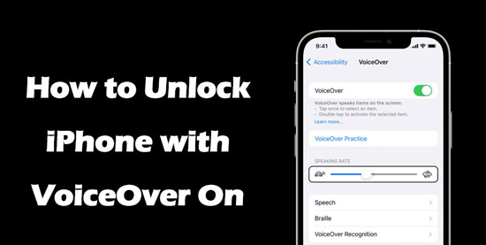 how to unlock iphone with voiceover
