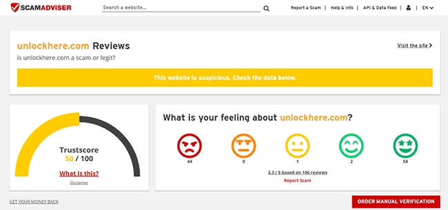 unlockhere com scamadviser review