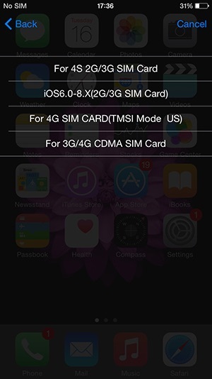 choose unlock method