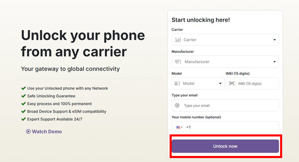 unlock iphone sim lock via unlockriver