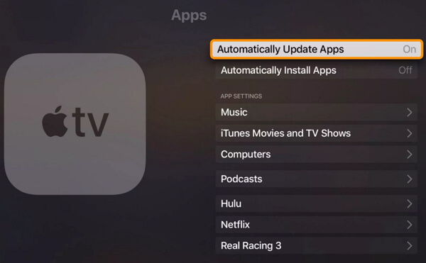 update apps on apple tv