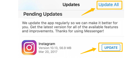 update apps on iphone